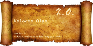 Kalocsa Olga névjegykártya